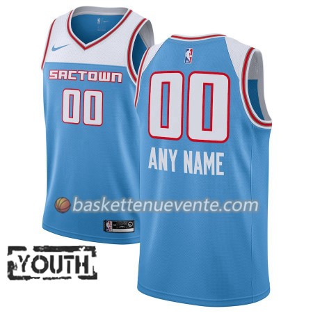 Maillot Basket Sacramento Kings Personnalisé 2018-19 Nike City Edition Bleu Swingman - Enfant
